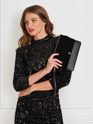 Highbury Clutch - Black Velvet