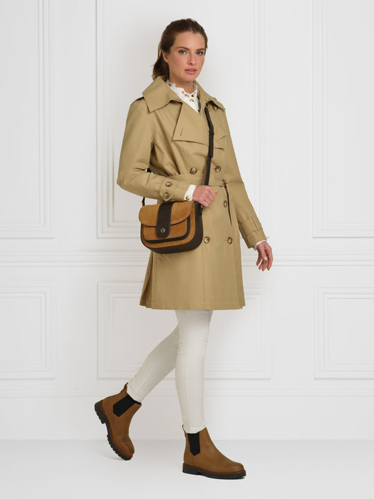 The Highcliffe - Women's Saddle Bag - Tan Suede