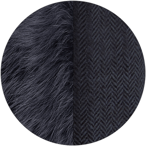 navy herringbone material swatch