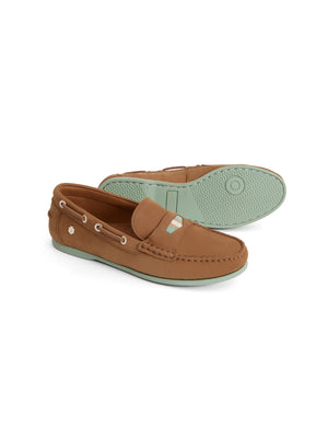 Boston Deck Shoe - Tan & Mint