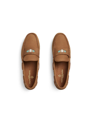 Boston Deck Shoe - Tan & Mint