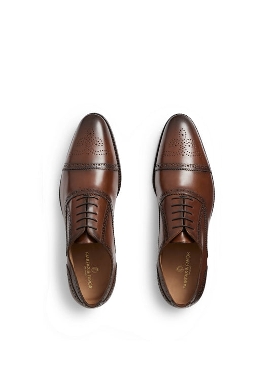 The Houghton - Men's Brogues - Dark Tan Leather