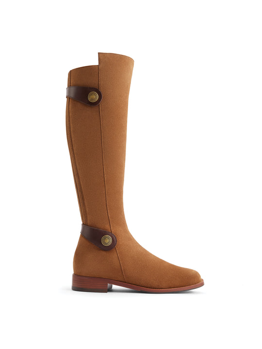 The Upton - Women's Knee-High Boots -Tan Suede