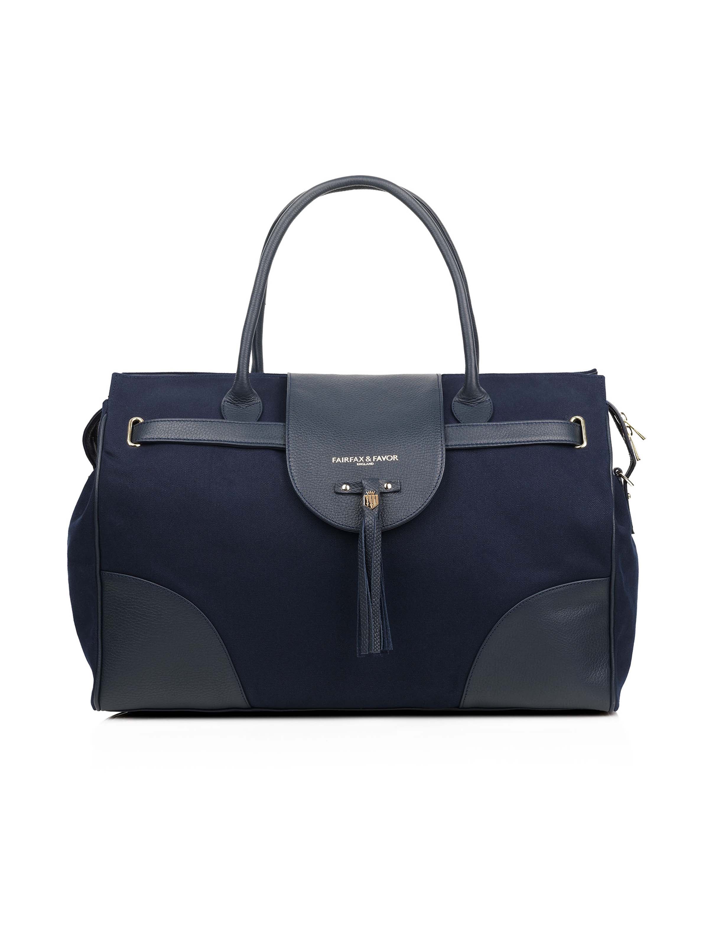 Windsor - Women's Travelbag - Navy Canvas | Fairfax & Favor