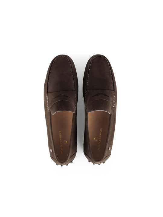 The Monte Carlo - Men's Driving Shoes - Chocolate Suede