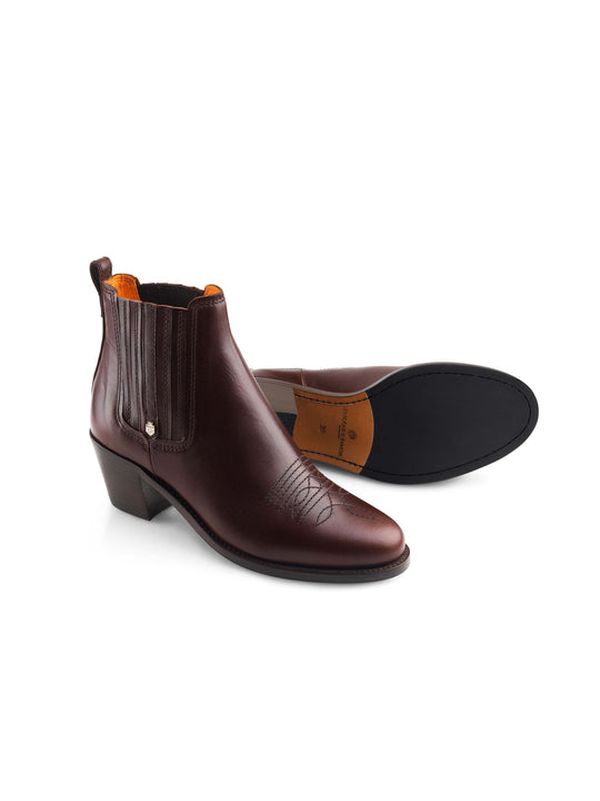 The Rockingham Ankle Boot - Mahogany Leather