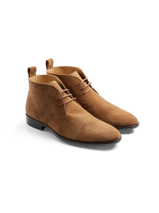 The Helmsley - Men's Desert Boots - Cognac Suede