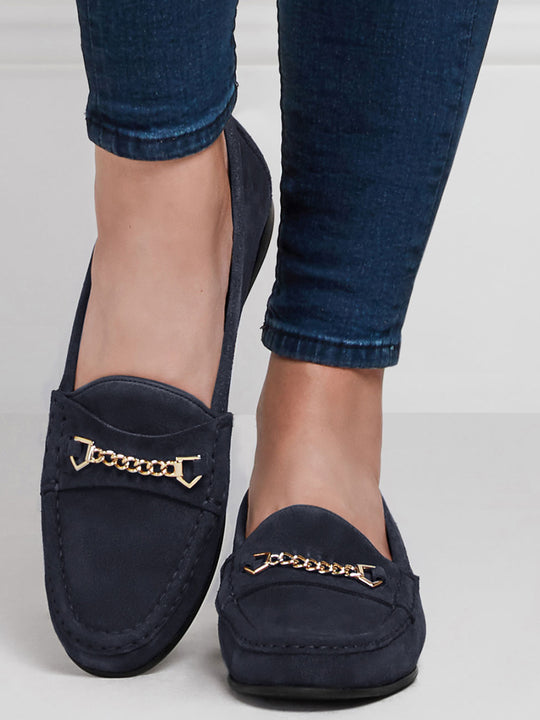 The Apsley - Women's Loafers - Navy Suede