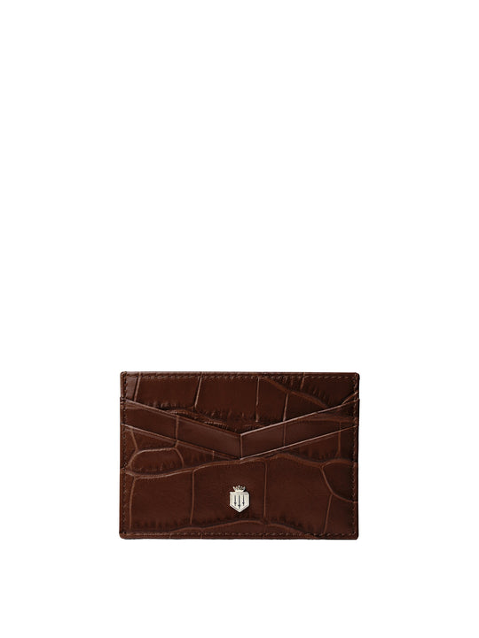 The Card Holder - Card Holder - Conker Croc Leather