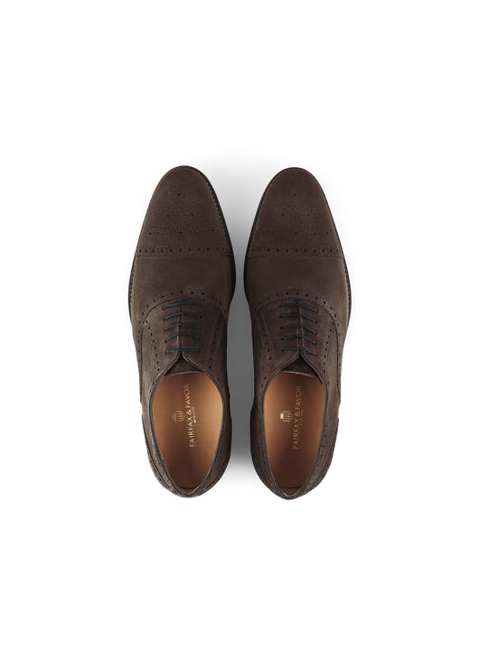 The Houghton - Men's Brogues - Chocolate Suede