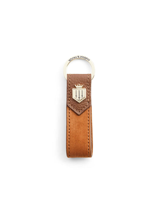 Key Ring - Key Ring - Tan Leather & Suede