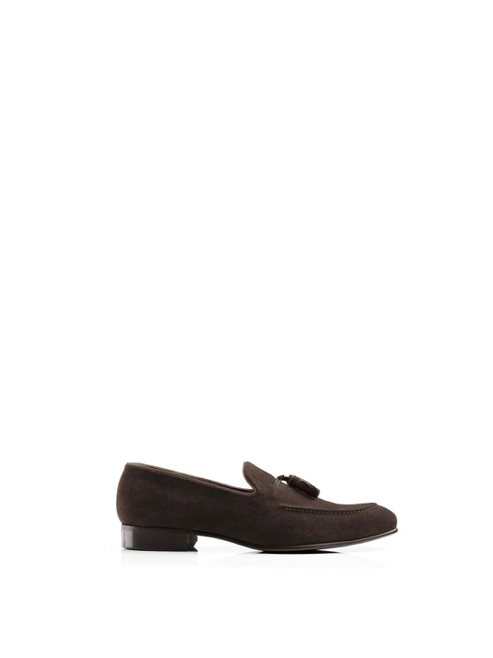 The Bedingfeld - Men's Tassel Loafers - Chocolate Suede