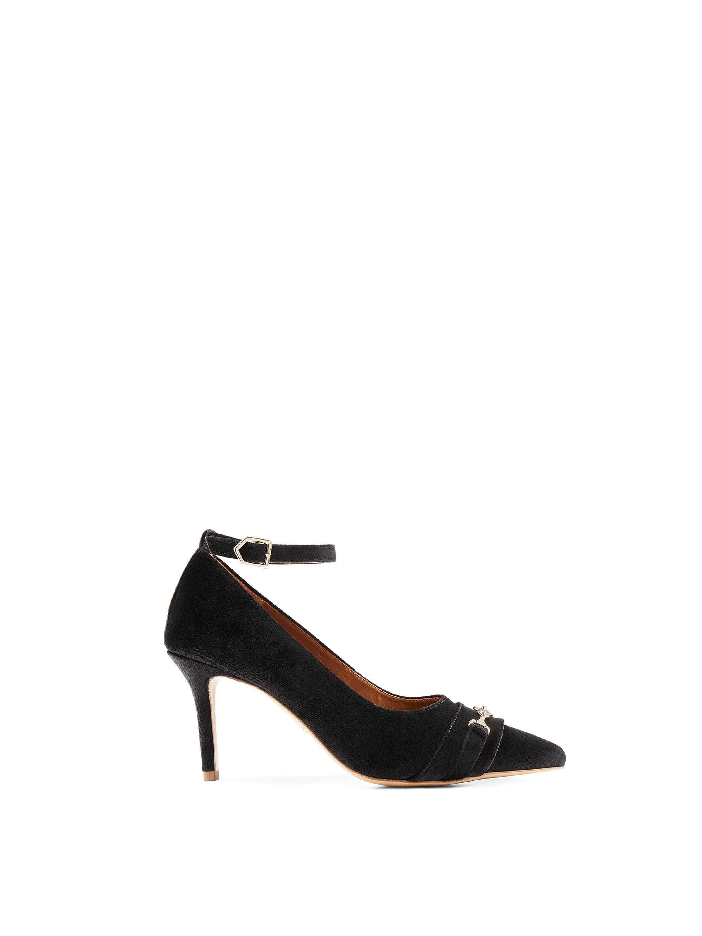 Epsom - Women's Heeled Shoes - Black Velvet | Fairfax & Favor