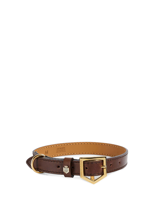 The Fitzroy - Mahogany Leather Dog Collar