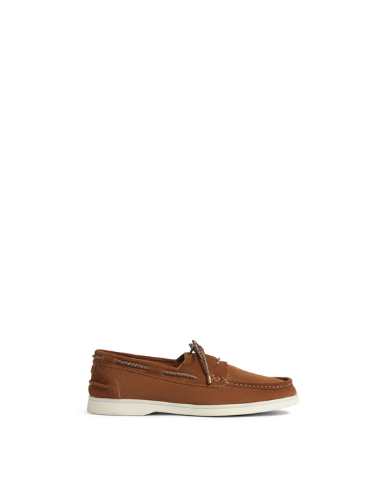 The Wells - Men's Deck Shoes - Cognac Suede