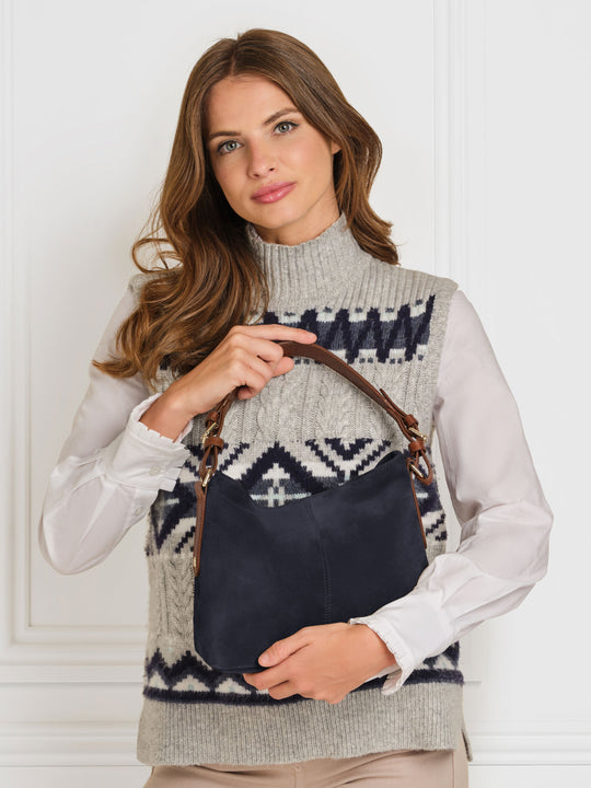 The Tetbury - Women's Mini Bag - Navy Suede