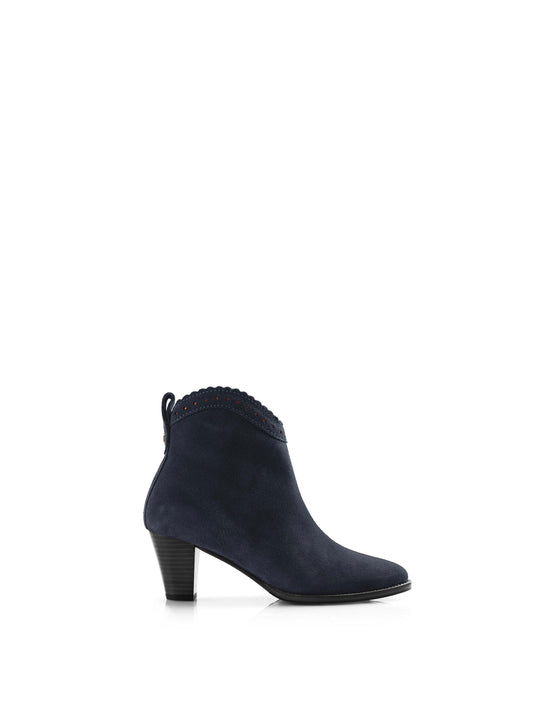 The Regina Ankle - Women's Ankle Boots - Navy Suede