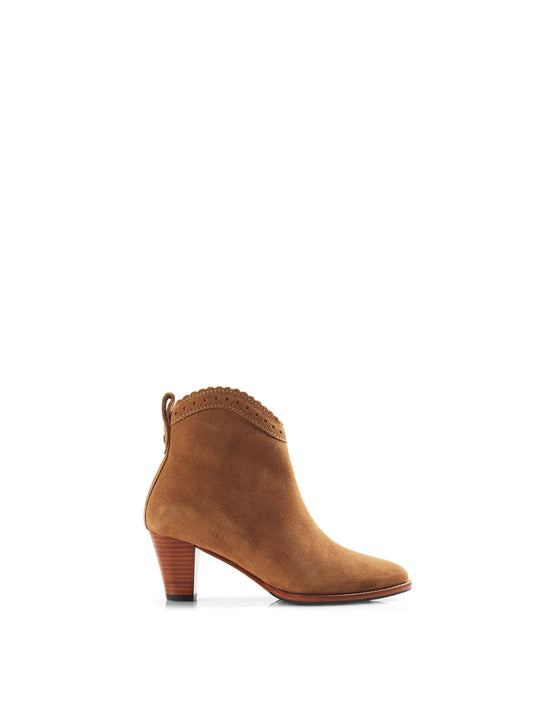 The Regina Ankle - Women's Ankle Boots - Tan Suede