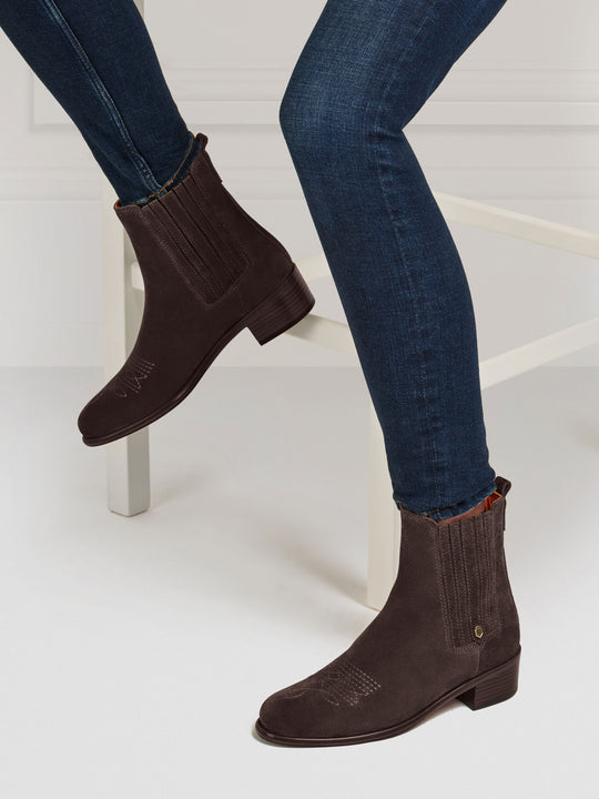 The Rockingham - Women's Ankle Boots - Chocolate Suede