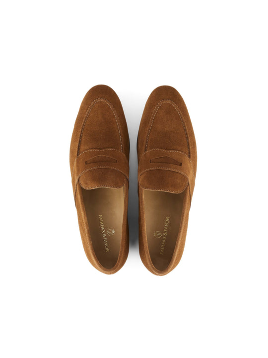 The Balmoral - Men's Loafers - Cognac Suede