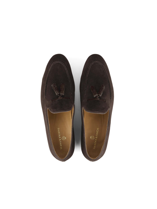 The Bedingfeld - Men's Tassel Loafers - Chocolate Suede