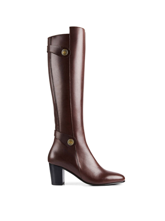 The Upton - Women's Tall Boots - Mahogany Leather