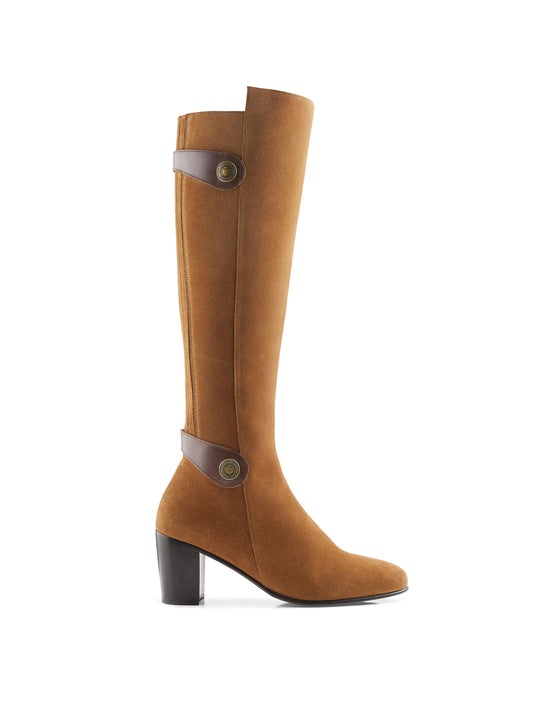 The Upton - Women's Tall Boots - Tan Suede